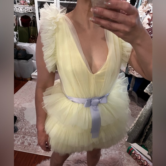 **SOLD** NWT Teen Idol Yellow Tulle Dress SM - Picture 13 of 14